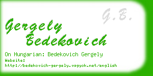 gergely bedekovich business card